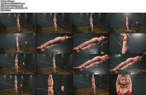 [欧美绳艺] Bramble Bound Upright – Tight Crotch Rope, Ballgagged and Spanked-丝依依