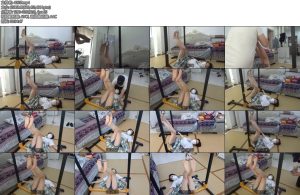 [新月原创] 琳媚定拍瑜伽jk漏出纤长的大白美腿被倒吊拇指铐tk折磨-丝依依