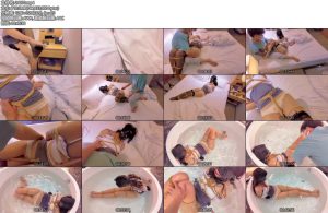 [皆非原创] 邻居妹妹（4）妹妹浴缸调教2浴缸浸泡不可描述tk打屁屁肉丝黑丝口球股绳丝袜堵嘴-丝依依