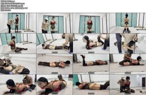 [冰悦原创] 黑色性感情趣连体内衣后高手超紧股绳驷马带5.5超大口球打屁股-丝依依