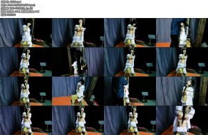 [飞天原创] 女护士曼妮今天没看黄厉走错了门被蒙面人打晕后吊绑在尖棱的木马上这木马滋味好受吗-丝依依