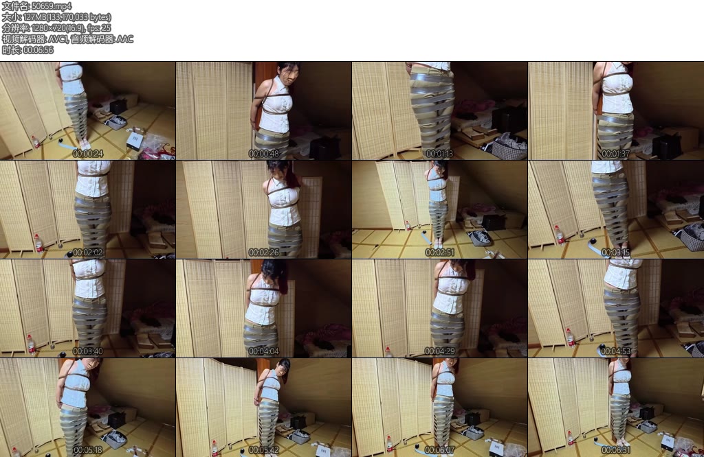 [渎竺原创] 胶带柱子缚上半身欧式柱缚-丝依依