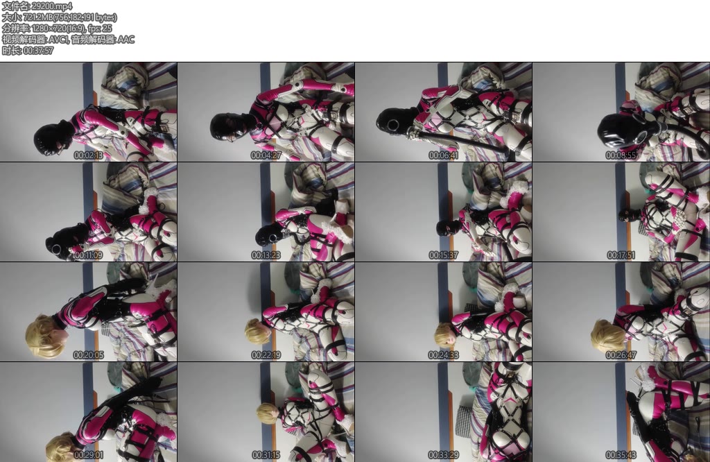 [亚洲绳艺] kig妲己时之彼端cos乳胶衣床上拘束乳胶面罩-丝依依