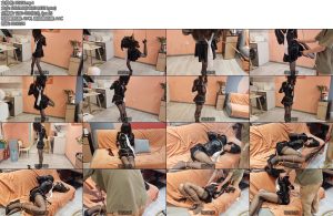 [乐鱼原创] 胶衣直立缚玩具刺激放置-丝依依