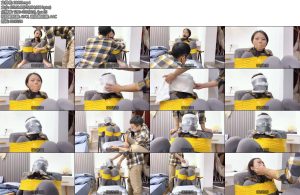 [默示录] 缚艺录爱健身的大学生小S的绳艺写实日记（6）先戴上口球别说话嘴巴用砂纸胶带贴满牢牢地固定在椅子上再来一层毛巾胶带固定想动都动不了-丝依依