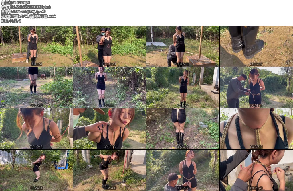 [龙飞原创] 脖子勒紧和膝盖连起来呼吸困难行走折磨难受刺激全程嗷嗷叫花花-丝依依