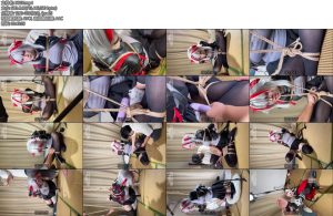 [夜之城] 粥批男娘coser主播来绳屋体验鼻钩棒棒桃缚tk轮番折磨出了好多水最后被捆着开了直播间吊起来转圈圈还被品尝了玉足-丝依依