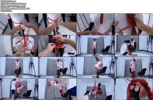 [面具原创] 面具男 伪娘jiojio第一视角捆绑调教红发黑丝护士玛奇玛捆起来让他穿上12CM的高跟鞋全身紧缚开启伸缩塞子和超刺激的跳D训练器让她跳动做任务并且忍住不能GC-丝依依