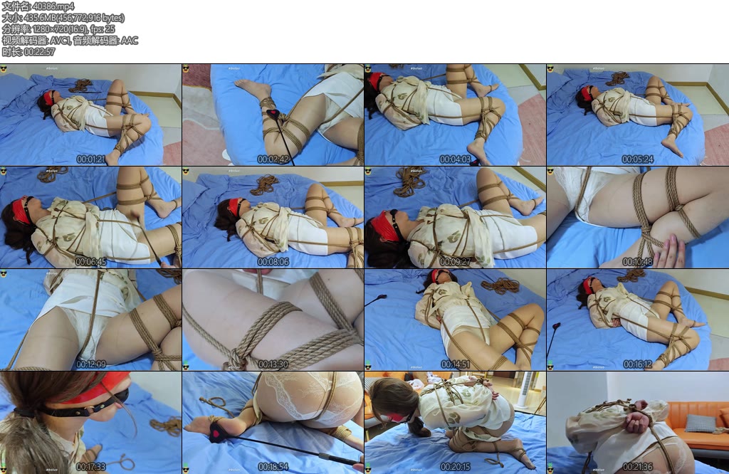 [菠萝摄影] 捆绑暴力调教玩弄xia体分腿缚蕾丝内内大屁股快速鞭打蒙眼口球流口水-丝依依