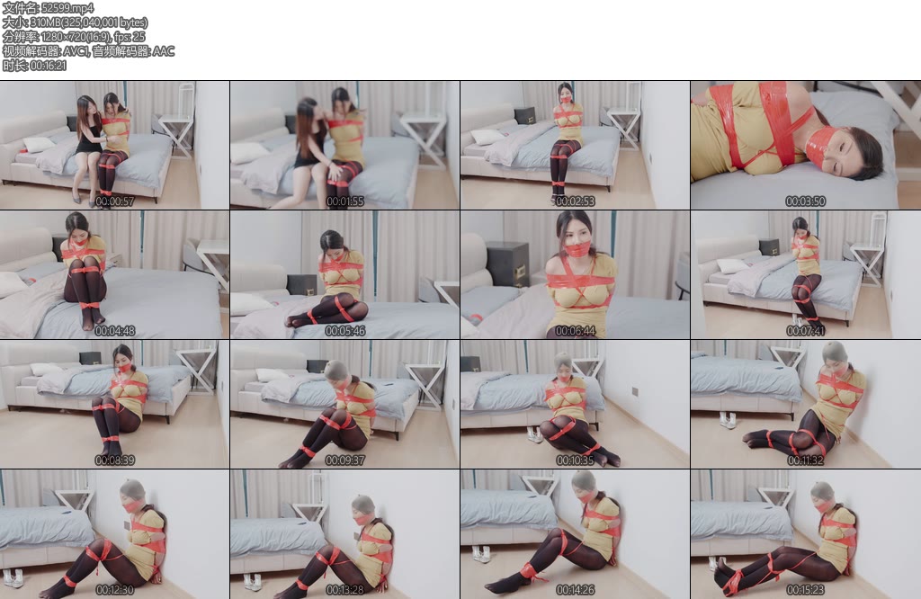 [红鲤鱼] 入室抢劫胶布捆绑丝袜套头-丝依依