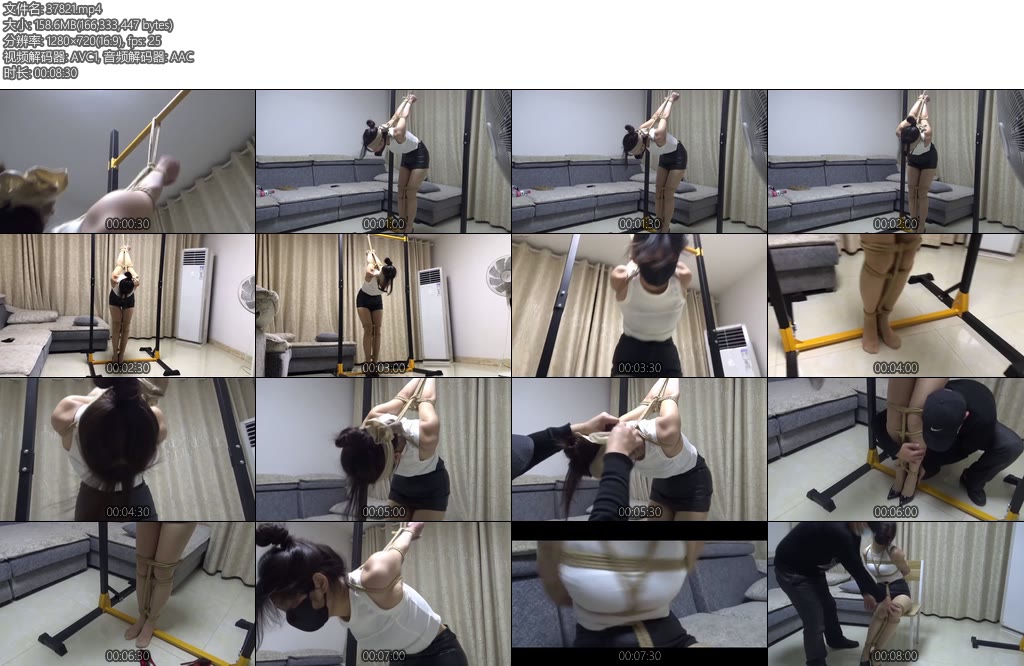 [新月原创] 佳怡工作室佳怡无袖包臀裙直臂吊缚坐缚等各种姿势捆绑玩弄踮jiao丝袜蒙眼9cmD塞口水直流-丝依依