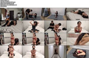 [随心原创] 雅熙寂寞的夫人家中玩耍被快递小哥入室抢劫各种玩弄最后装箱带走超大口球胶带堵嘴-丝依依