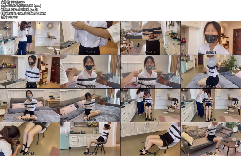 [默示录] 缚艺录小雅定拍工作制服的封嘴捆绑-丝依依