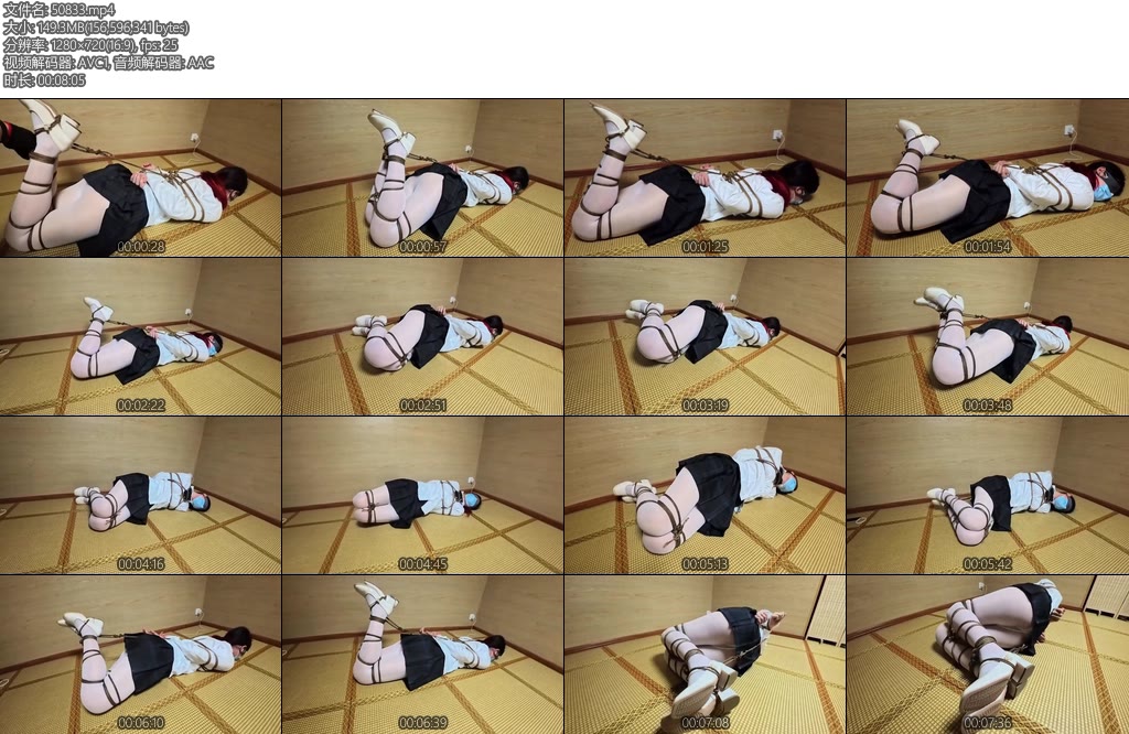 [渎竺原创] 动漫图复刻日常服装后手缚驷马拘束-丝依依