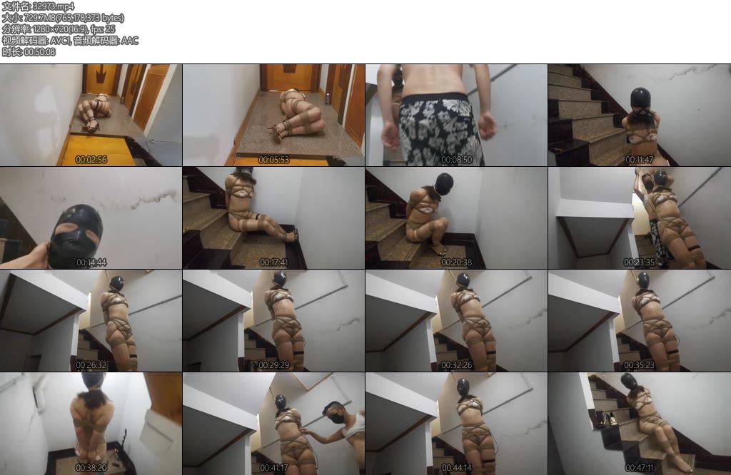 [网友原创] 我的媳妇 129弹、连身肉丝凉高跟全身紧缚胶带着爬楼梯楼梯间长达20分钟的剥夺感官绞刑电击-丝依依