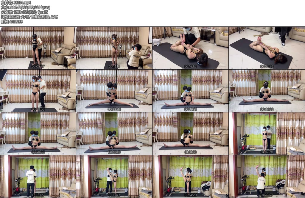 [贝特原创] 女粉元子约绳体验日式一字马tdqg后手观音单腿吊尝试各种极限-丝依依