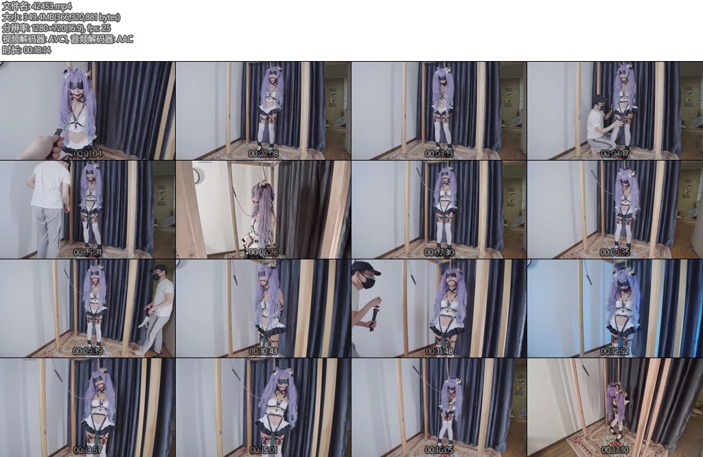 [亚洲绳艺] cos系列之刻晴拘束衣单手套脚铐罚站调教-丝依依