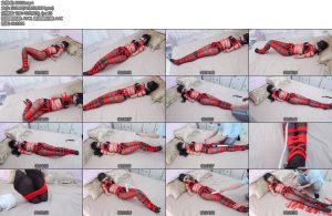 [亚洲绳艺] 黑丝红绳紧缚挣扎震动强高超密捆绑束缚-丝依依