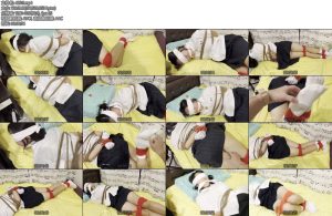 [麻绳原创] 台湾妹子18岁高中生木木子放学回到家被入室绑起来戴白手套白布蒙嘴脏袜子玩弄脚底-丝依依