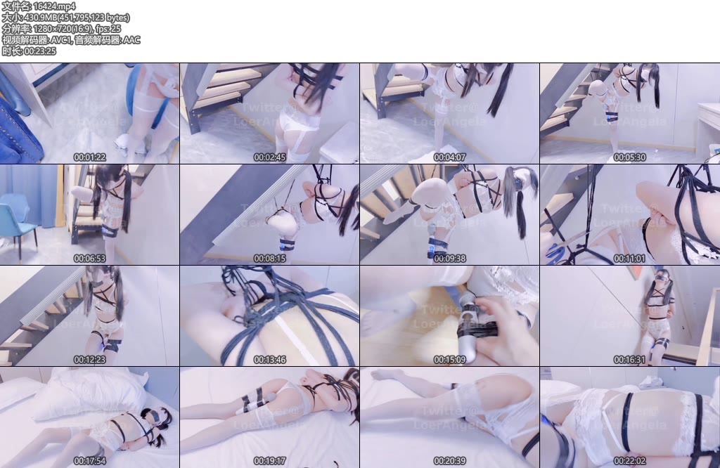 [窒物者] 可萌可御的蕾丝内衣丝袜+盲眼上楼梯（开玩具）+枕头捂脸剧烈挣扎到虚脱（下部）-丝依依