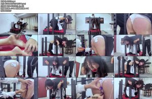 [樱束原创] 家有女仆19岁 家有傲娇女仆狠狠惩罚型架固定口球紧塞口水拉丝电击鞭打SP臀部跳d强震可怜的小女仆眼泪直流-丝依依