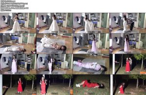 [子衿原创] 琳琳婚纱礼服古装蛇缚驷马，首次尝试室外，怕被路人看到，快要吓死了-丝依依