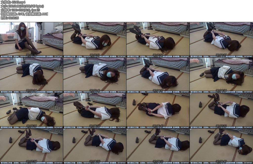 [新月原创] 荷露黑丝驷马铐的定拍挣扎各种被坑的非常郁闷-丝依依