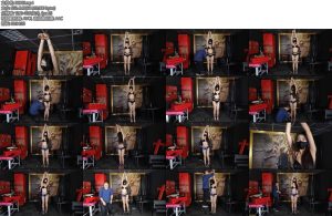 [随心原创] 杨蕊性感黑内衣乳链加脚链极限吊手腕垫脚尖电击拷问-丝依依