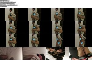 [玩绳男孩] 超长腿模特油亮肉丝跪缚黑丝堵嘴-丝依依