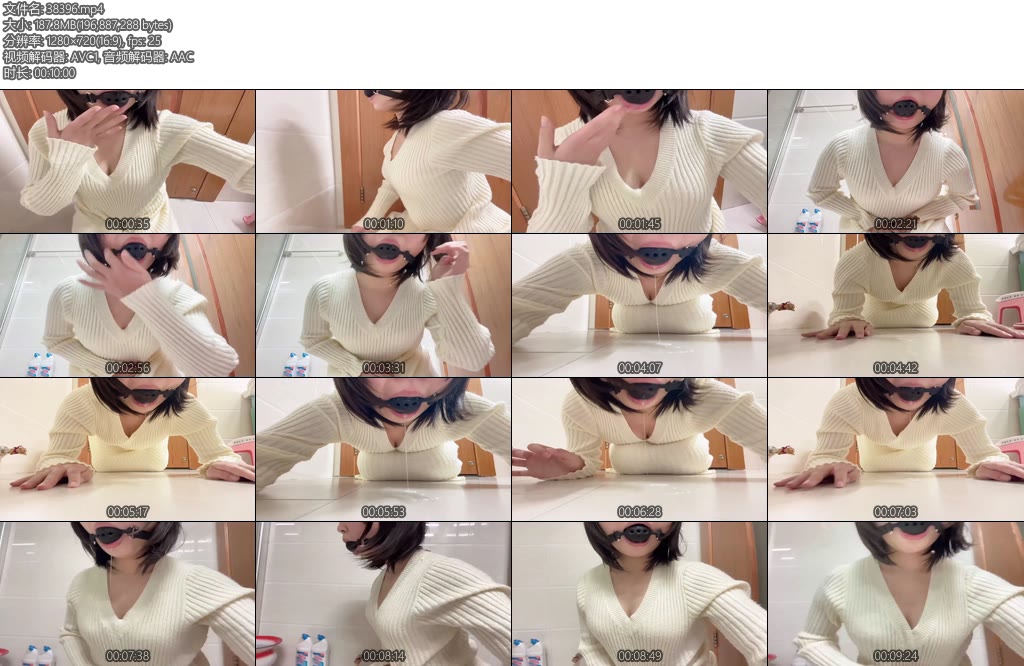 [惜缘原创] 模特曦曦口球初体验口球爱好者福利口水收集完美身材-丝依依