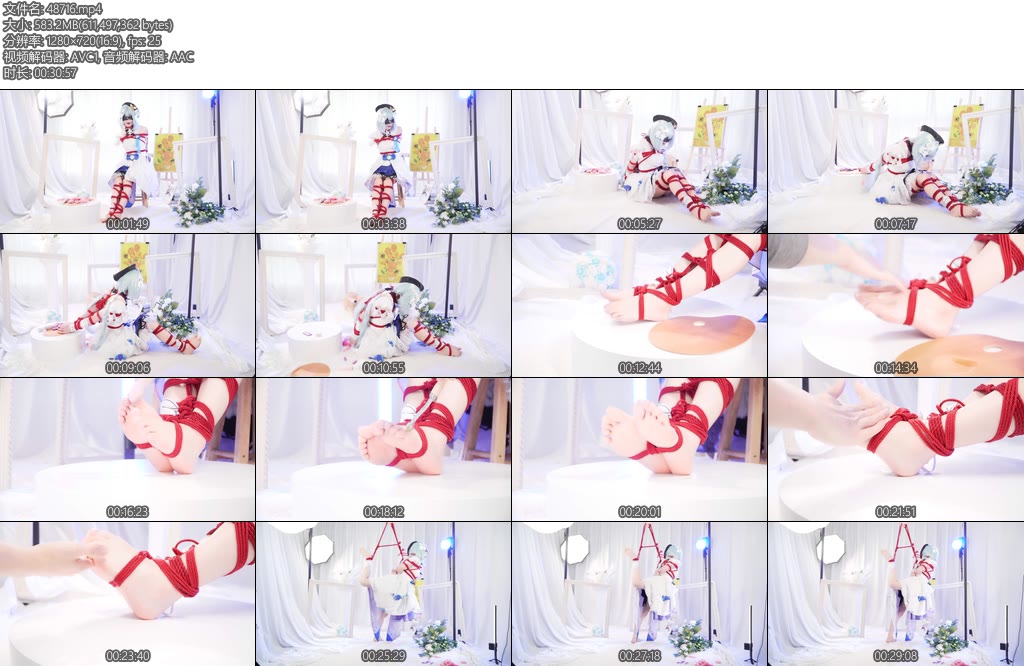 [亚洲绳艺] 感官剥夺 2025捆绑放置挣扎Cos系列第八集格蕾修-丝依依