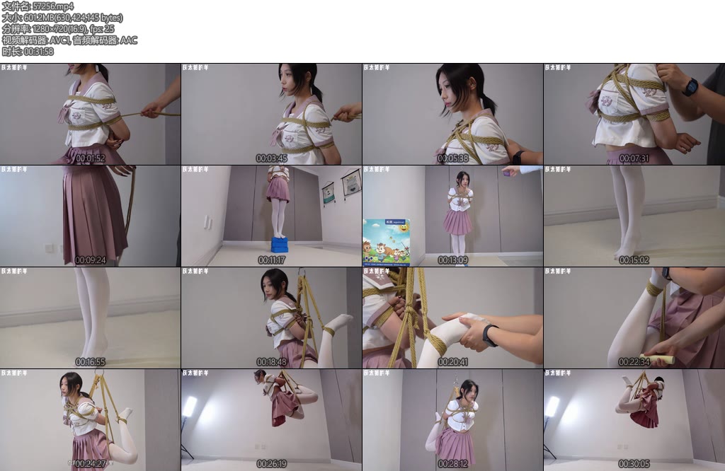 [灰太狼的羊] 游戏环节JK美女屡屡出错脚底蓝砖全被抽走最终惨遭吊缚惩罚吊缚挠痒痒踮脚尖-丝依依