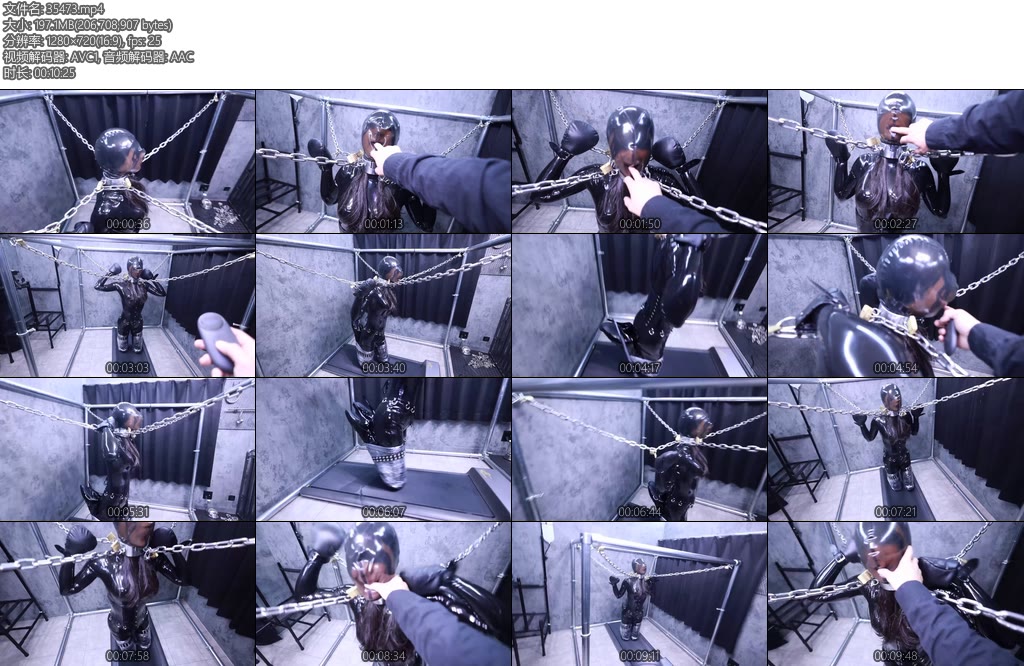 [D-Lemon] 10分ラバー拘束強制歩行complete plan 打咩！真的不能边运动边戴X_X头套啦会坏掉的！-丝依依