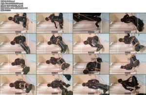 [新月原创] 玉箫原创玉箫定拍皮衣龟甲缚皮手套皮袜皮靴黑丝堵嘴胶带封嘴自缚双手双腿挣扎呜呜呜-丝依依