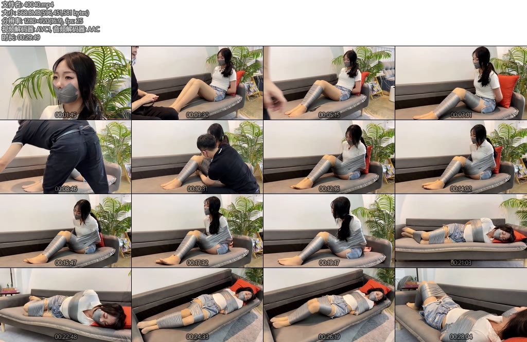 [默示录] 缚艺录小文银色胶带的束缚与挣扎胶带捆地严严实实的挣扎度很不错叫声也很酥麻很值得一看-丝依依