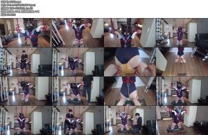 [鹿角与猫爪] 菱缚犬缚半吊狗狗面具内置充气口塞头部吊起刚勾拉拽鞭打塑料袋套头绝闷发射特写-丝依依