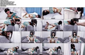 [嗷大喵] 圈养系（第二集）蒙眼口罩塞嘴在睡觉掀开被子日式紧缚穿瑶妹汉服驷马口球开口器口水盛宴杨具口塞进出-丝依依