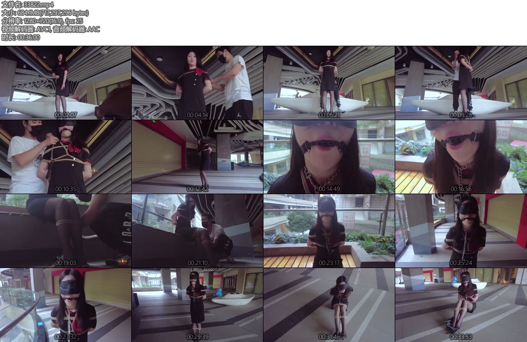 [晓鹿绳艺] 被遗弃的女奴被捆绑遮住双眼完全失去方向感中途假装离开遗弃她一个人自救的本能-丝依依