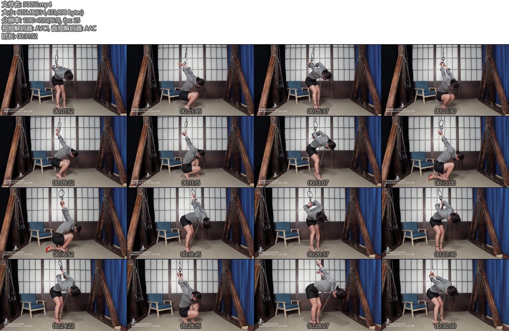 [试炼原创] 小欣ol制服高跟手铐脚拷悬吊半蹲放置痛苦挣扎非常不友好的姿势-丝依依