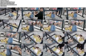 [心悦艺束] 00后小萝莉文文拘束架完全拘束，吊脚TK揉凶-丝依依