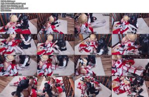 [BadCat] 双女远坂凛XSaberCos五花紧缚堵嘴挠脚心耳光最后双女惨遭紧缚TK-丝依依