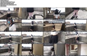 [新月原创] 佳怡天台手铐学生妹JK白丝加遥控玩具铐在栏杆上让她看风景-丝依依