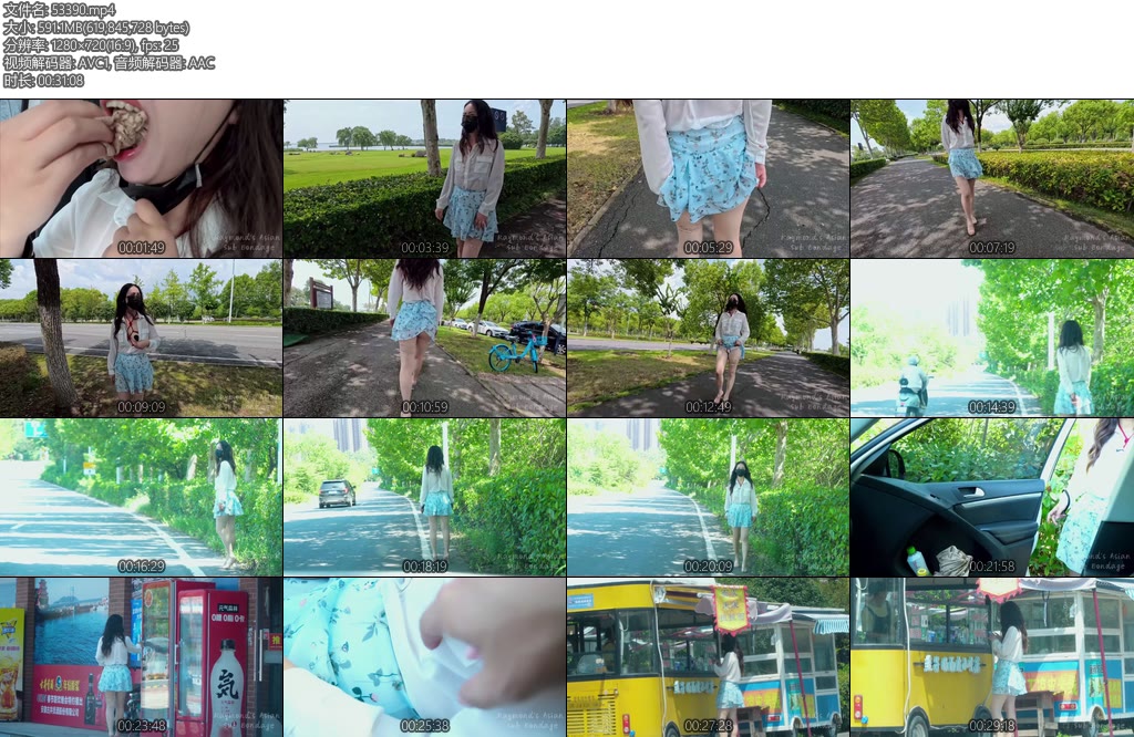 [Raymond] 户外羞耻play自玩实录原味丝袜堵嘴R夹铃铛G塞上真空龟甲缚路边徘徊超市购物摊位买东西人前-丝依依