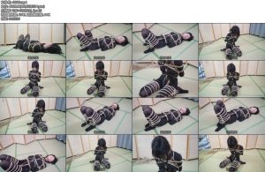 [象人原创] 渎竺原创朝朝TWDZ日式后手龟甲缚大小腿折叠放置挣扎肉色肌肉贴封嘴封眼-丝依依