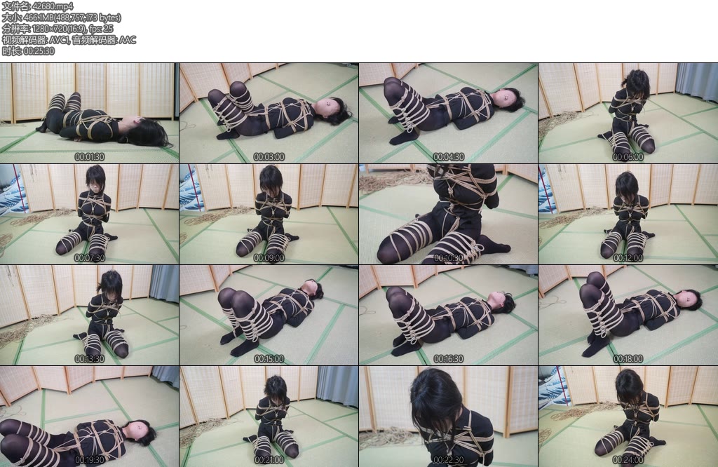 [象人原创] 渎竺原创朝朝TWDZ日式后手龟甲缚大小腿折叠放置挣扎肉色肌肉贴封嘴封眼-丝依依