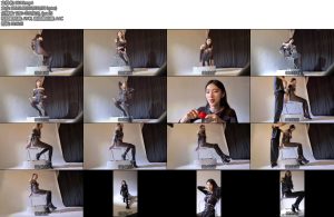 [面具原创] 面具男 诱骗18cm高跟黑丝伪娘纯拍写真的客人自己给自己穿上拘束道具落入圈套成为姓奴绳奴-丝依依