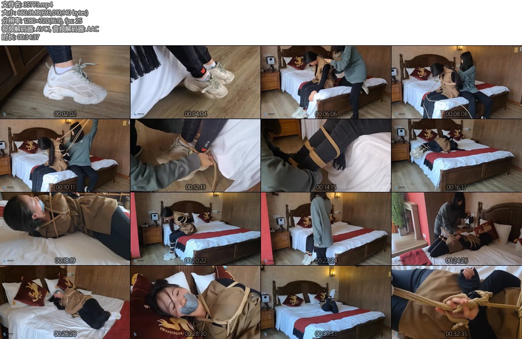 [JS原创] 激辣宫怡脱困（3）少女回家遭女劫匪劫持捆绑自救-丝依依