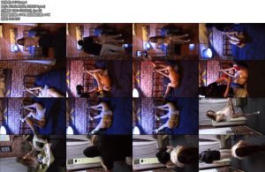 [西岭飘雪] 废旧工业风第三部模特小林身穿婚纱丁字裤白丝袜被缚于铁床之上以及狗奴调教-丝依依