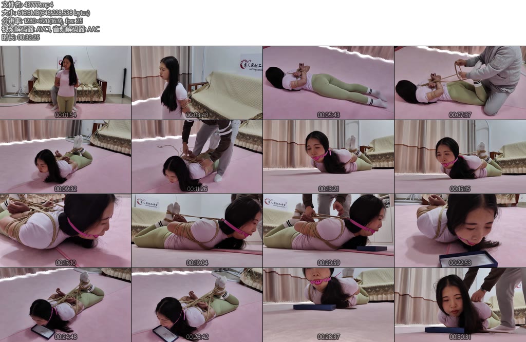 [素人原创] 大一学生晓霞初次体验瑜伽裤白袜五花捆绑驷马紧缚疼痛口球放置口水-丝依依