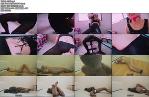 [小丑原创] X_X无内170长腿丰满高个女扎带捆绑丝袜全包皮革束缚衣连续强制gc完后大呼过瘾-丝依依